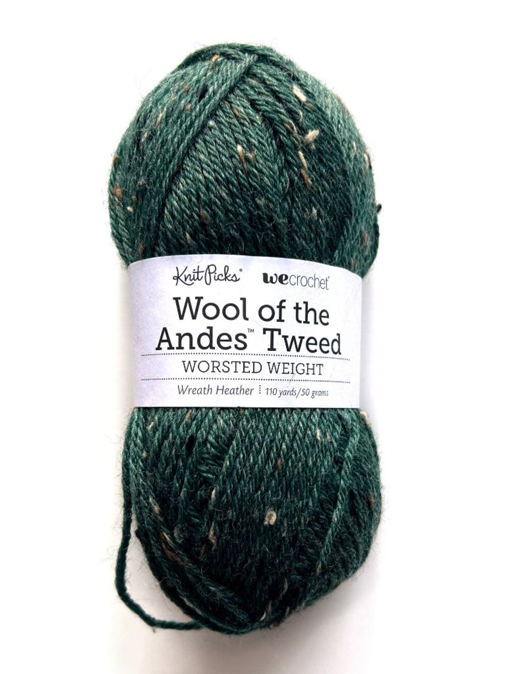 LOT of 8, Wool of the Andes Tweed Worsted Yarn, Wreath Heather